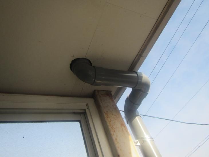   ハイツラピーン　雨樋・軒天工事事例